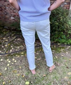 BOTTOMS White Judy Blue Straight Leg Denim