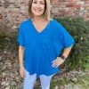 Entro Blue V-Neck Tee TOPS