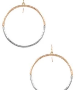 Ruby Stone Boutique Ruby Stone 2021 Signature Earrings: Gold And Silver Mix