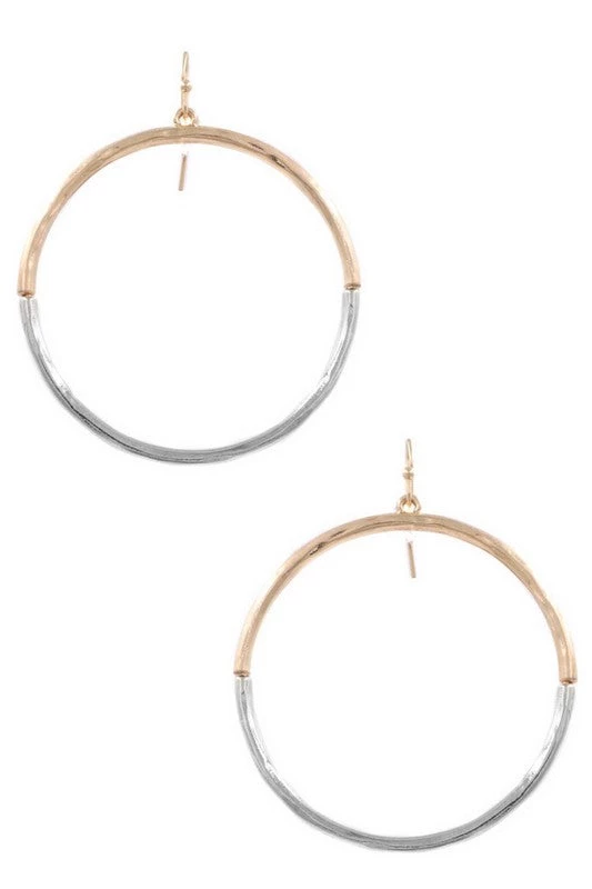 Ruby Stone Boutique Ruby Stone 2021 Signature Earrings: Gold And Silver Mix