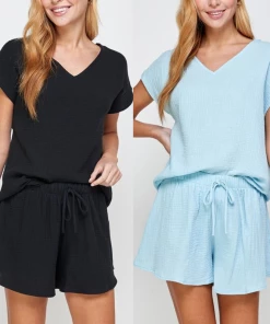 2Hearts SETS/ONE PIECE Muslin Short Set