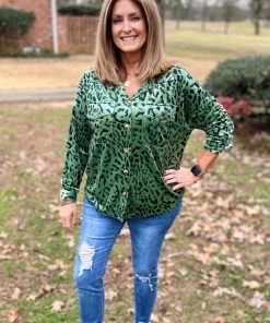 Jodifl Velvet Animal Print Top