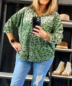 Jodifl Velvet Animal Print Top