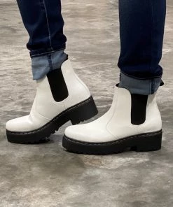 Fashion Go SHOES Chunky White Boots