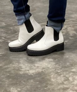 Fashion Go SHOES Chunky White Boots