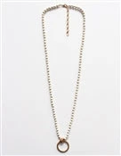 What's Hot Wood Beaded Circle Necklace