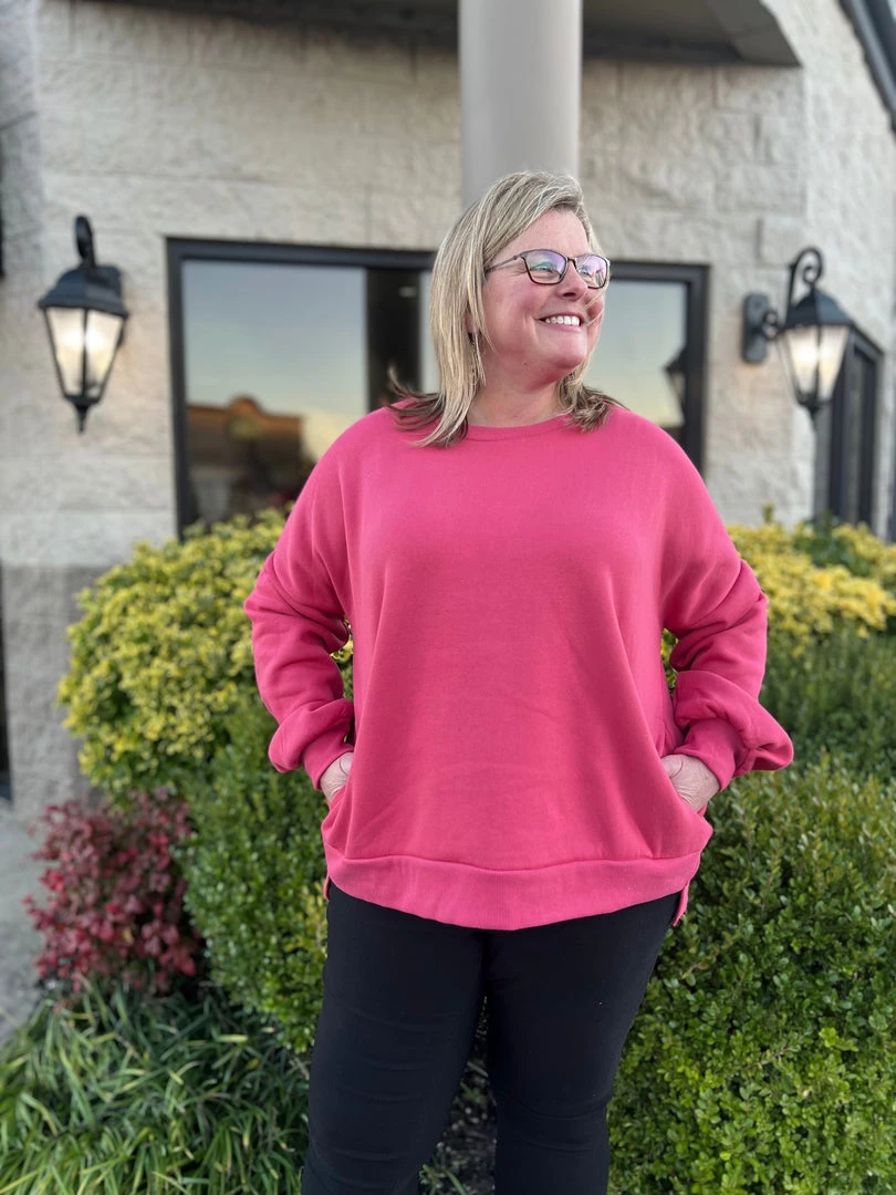 Zenana Pocket Sweatshirt LONG SLEEVE