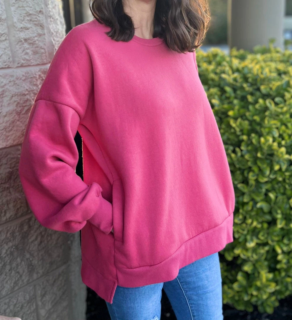 Zenana Pocket Sweatshirt LONG SLEEVE