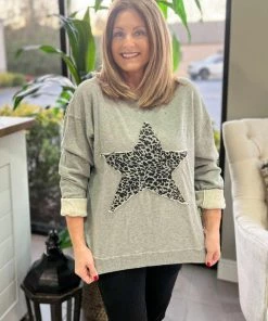 Mono B Cheetah Star Sweatshirt