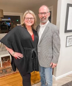 Ruby Stone Boutique Black Front Tie Sweater TOPS