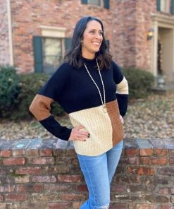 Andree By Unit Neutrals Color Block Sweater