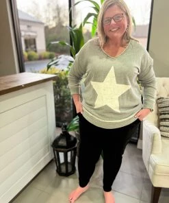 Mono B Antiqued Star Sweatshirt