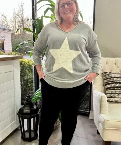 Mono B Antiqued Star Sweatshirt