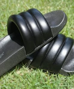 Ruby Stone Boutique Slide Into Summer: Black SHOES