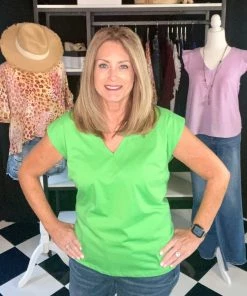 Ellison Green Apple Top TOPS