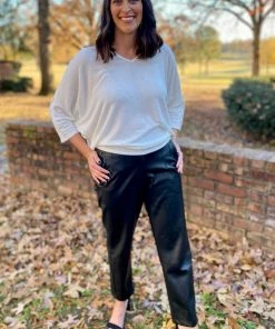 Urban Daizy Black Leather Pants BOTTOMS