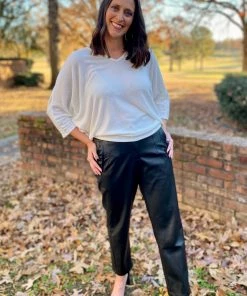 Urban Daizy Black Leather Pants BOTTOMS