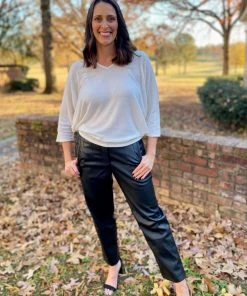 Urban Daizy Black Leather Pants BOTTOMS