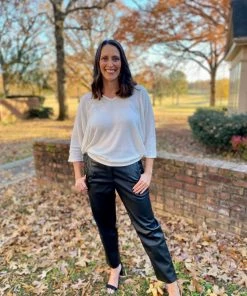 Urban Daizy Black Leather Pants BOTTOMS