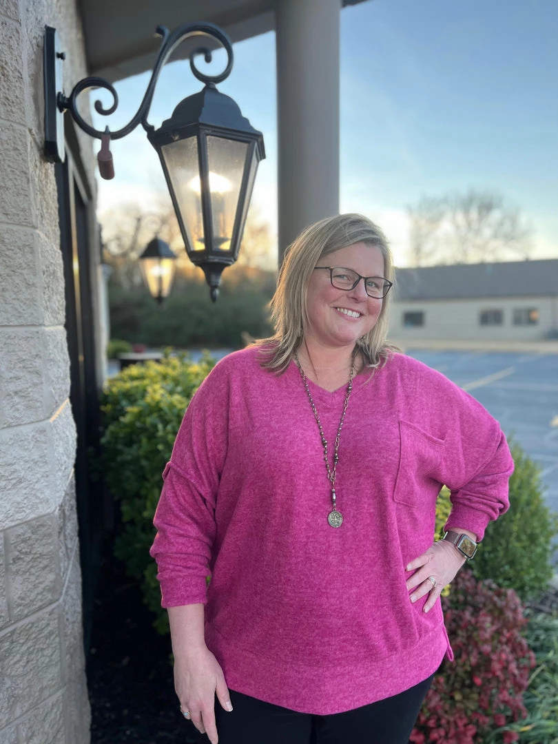 Zenana TOPS Mélange V-Neck Sweater