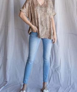 Jodifl Leopard V-Neck Top TOPS