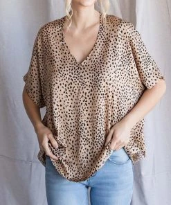 Jodifl Leopard V-Neck Top TOPS