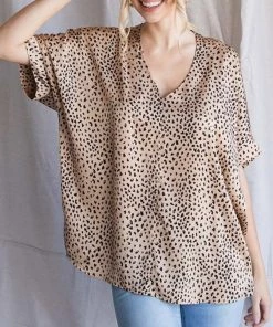 Jodifl Leopard V-Neck Top TOPS
