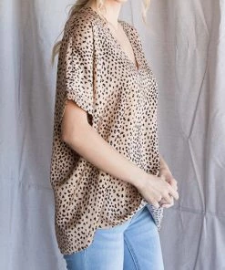 Jodifl Leopard V-Neck Top TOPS