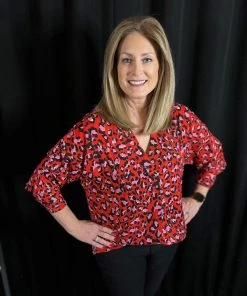 Jodifl TOPS Bright Leopard Pattern Top