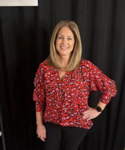 Jodifl TOPS Bright Leopard Pattern Top