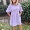 2Hearts Lilac Dress 3/4 SLEEVE