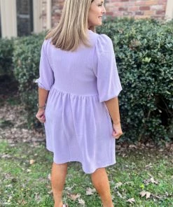 2Hearts Lilac Dress 3/4 SLEEVE