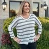 Ruby Stone Boutique Stripe V-Neck Top